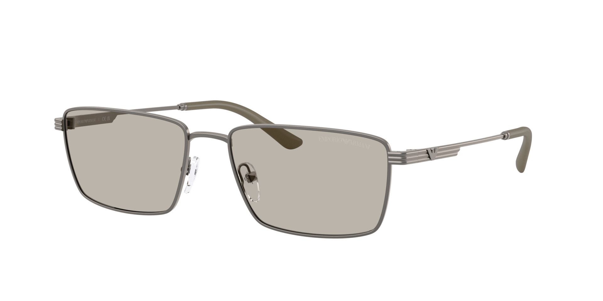 Emporio Armani Mann Sunglass EA2169 - Rahmenfarbe: Matt Grau, Linsenfarbe: Hellbraun