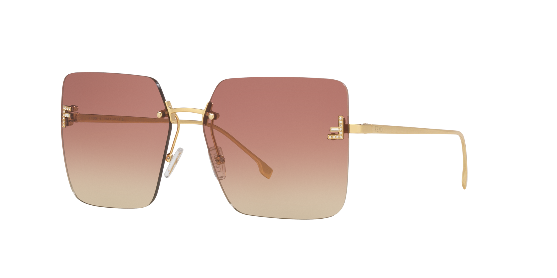 Fendi Femme Sunglass Fe4082Us - Couleur du Monture Or Couleur de Lentille Dgrad Pourpre 315 €