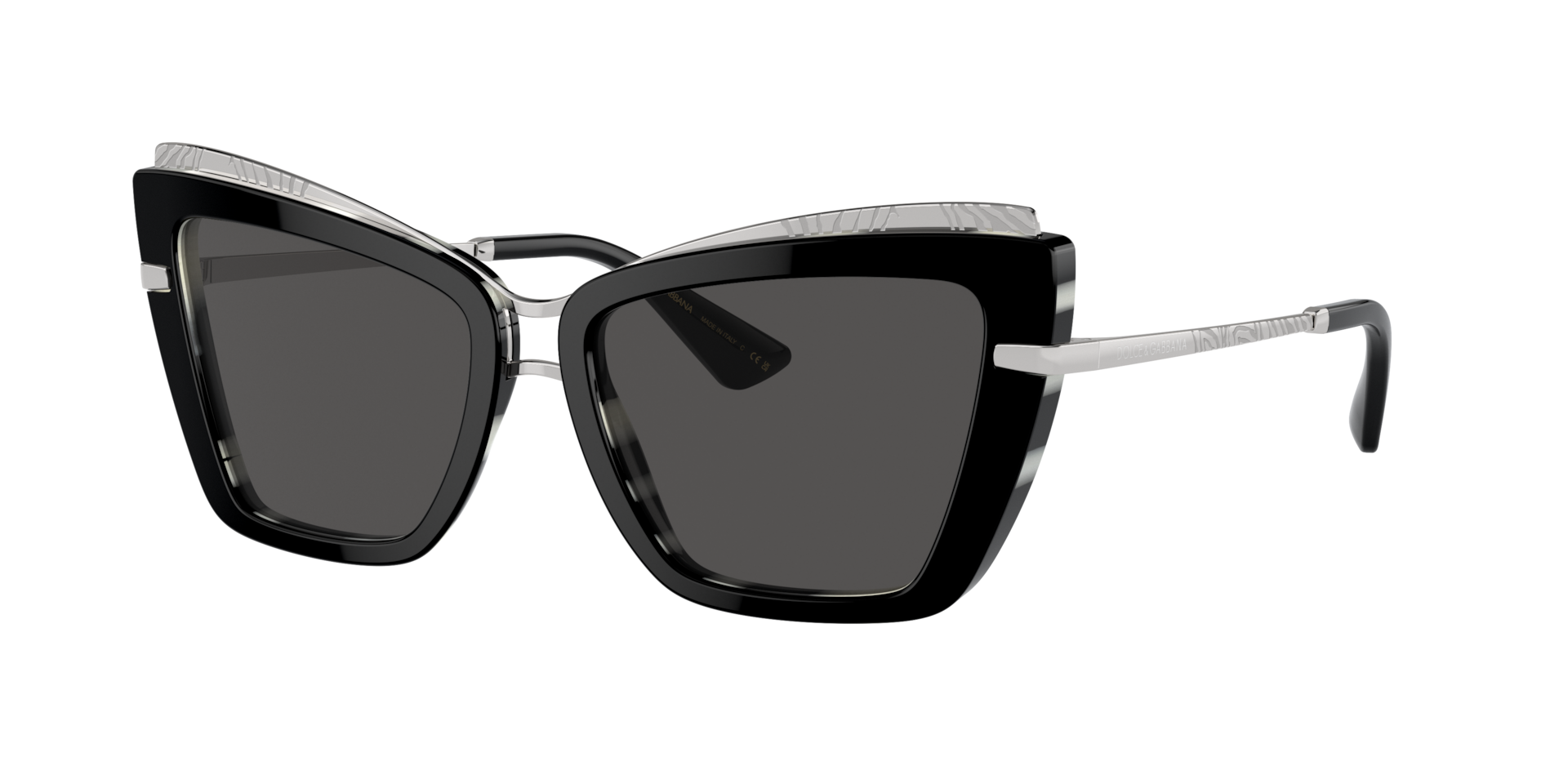 DolceGabbana Femme Sunglass DG4472 - Couleur du Monture Noir sur zbre Couleur de Lentille Gris fonc 158 €