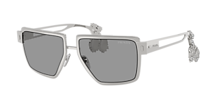 Prada PR A57S L (58 - 15) with Grey lenses and Silver frame