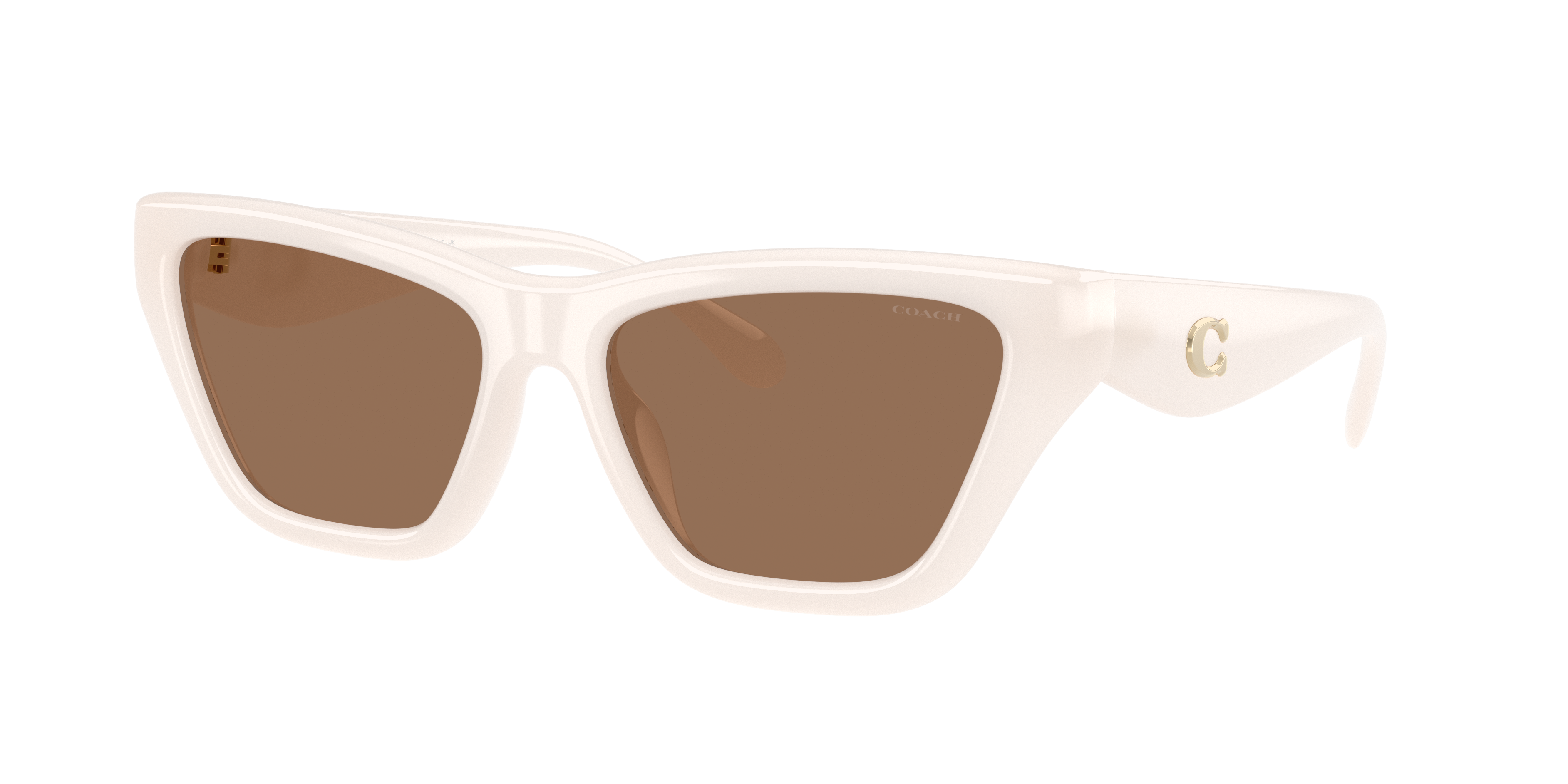 Coach Woman Sunglass CDP33 -  Frame color: Milky Cloud, Lens color: Brown Solid