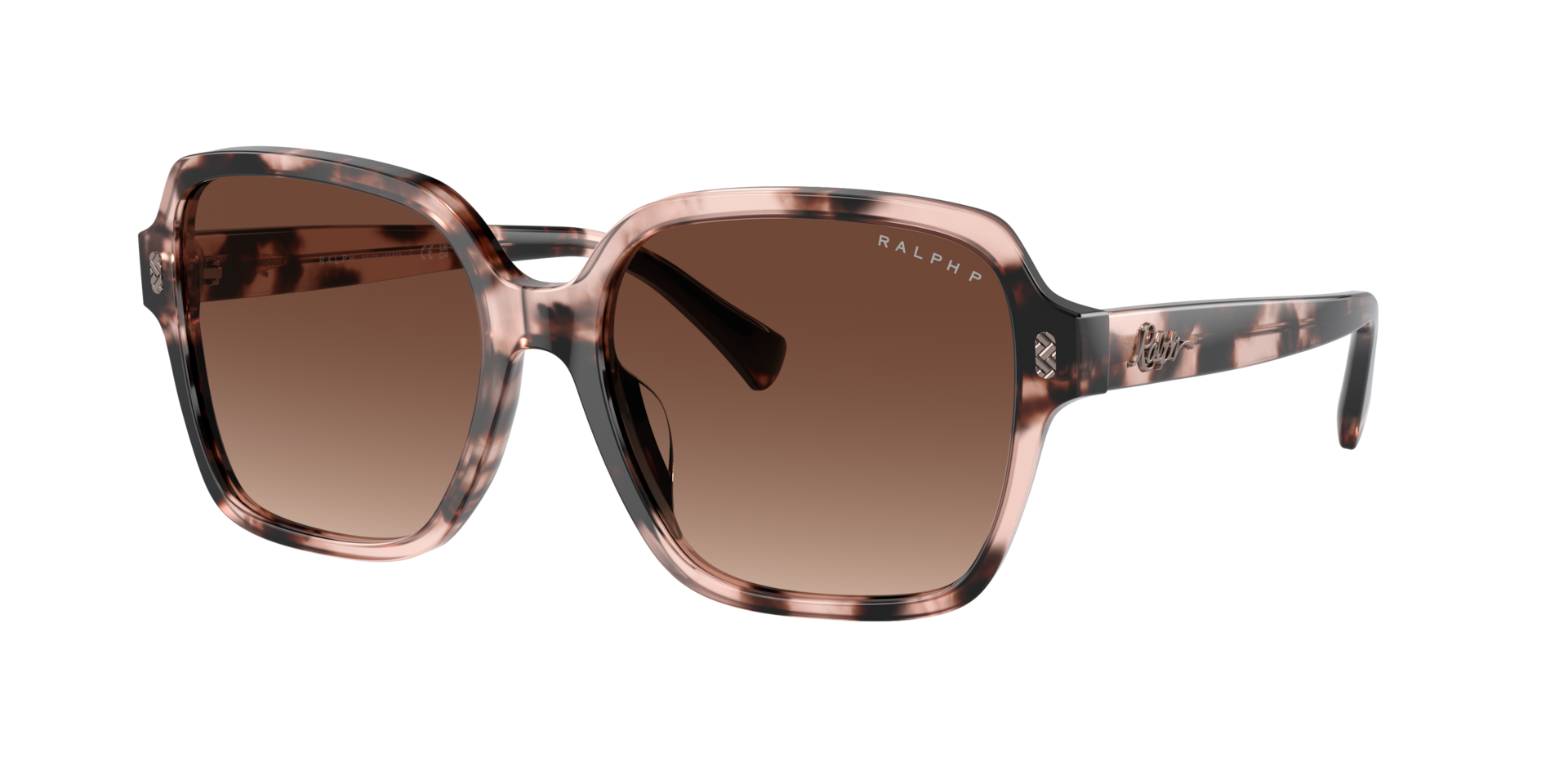 Ralph Woman Sunglass RA5304U -  Frame color: Shiny Pink Havana, Lens color: Polarized Gradient Brown