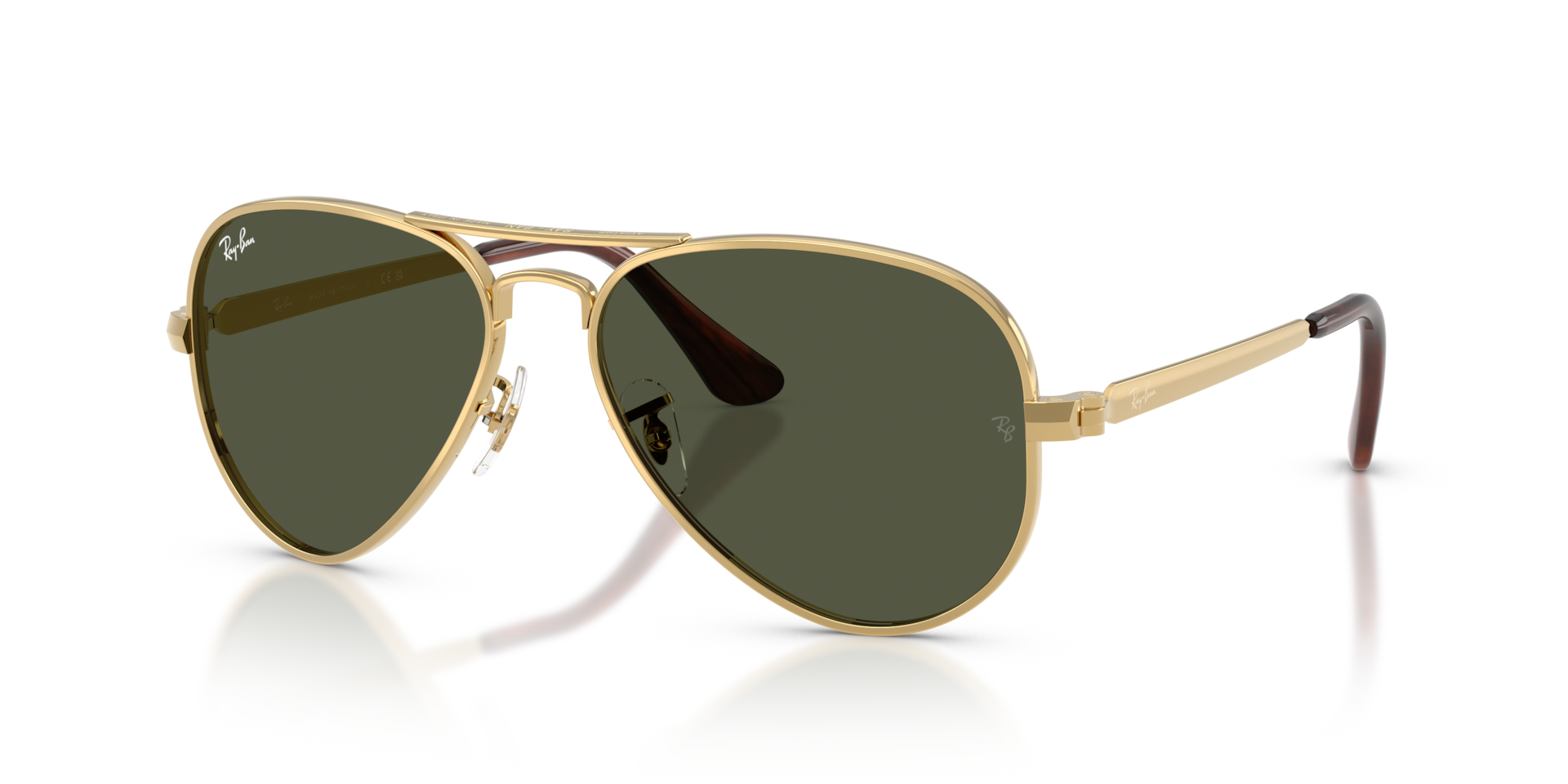 Ray-Ban Aviator Max XL (58 - 16) with Green lenses and Gold frame