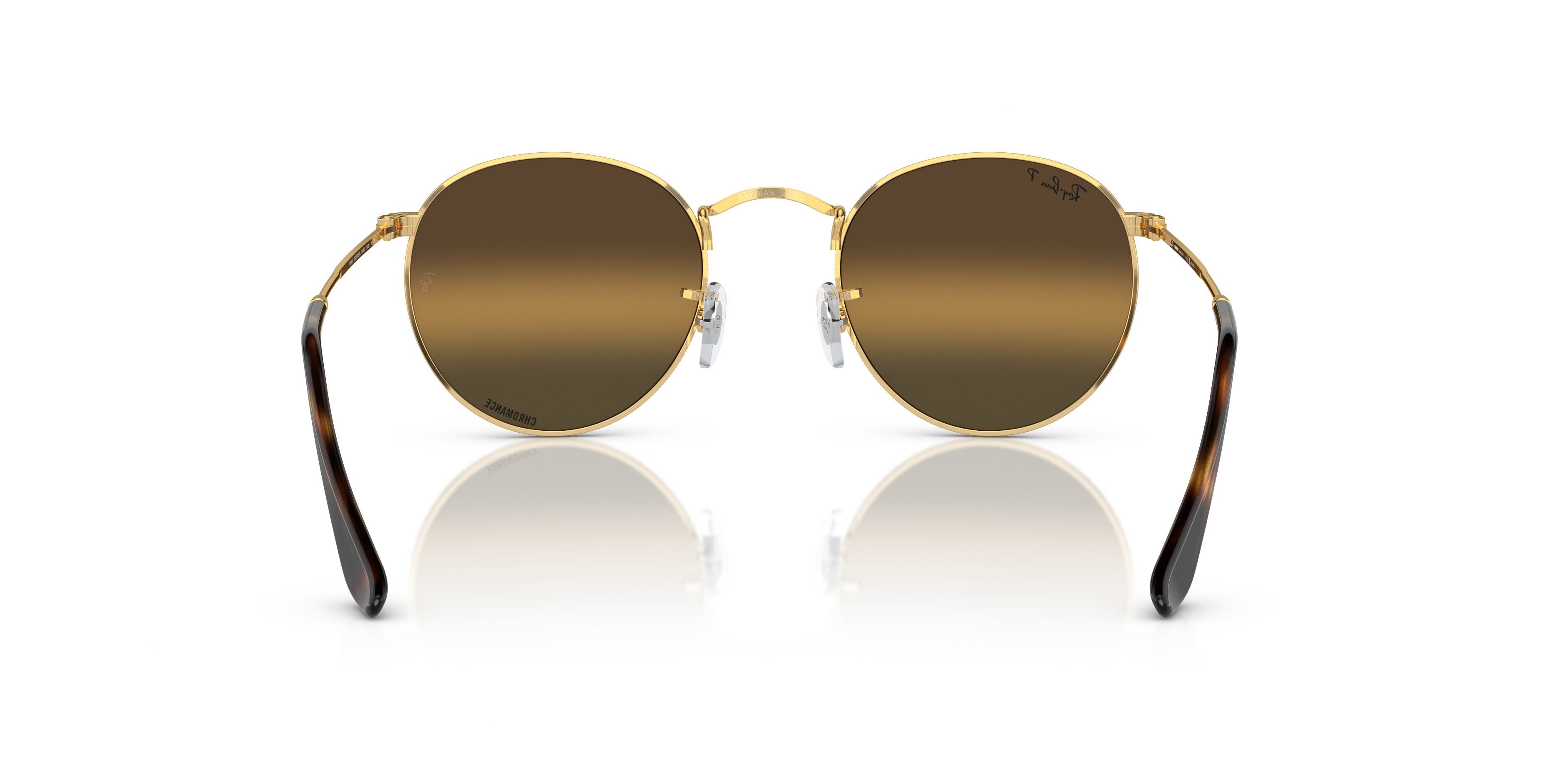 Ray-Ban Round Metal Polarized+ Lenses S (50 - 21) with Brown