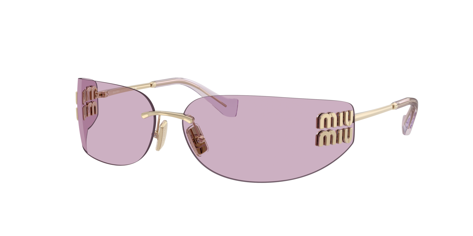 Miu Miu MU A51S M (75 - 14) with Pink lenses and Gold frame