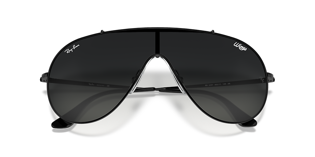 Ray-Ban Wings XL (0 - 133) with Grey lenses and Black frame
