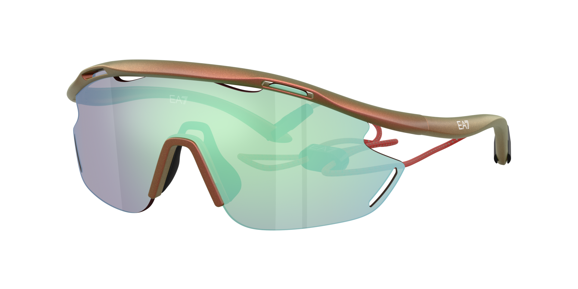 EA7 Man Sunglass Q74002 -  Frame color: Matte Iridescent Red, Lens color: Pink Mirror Blue