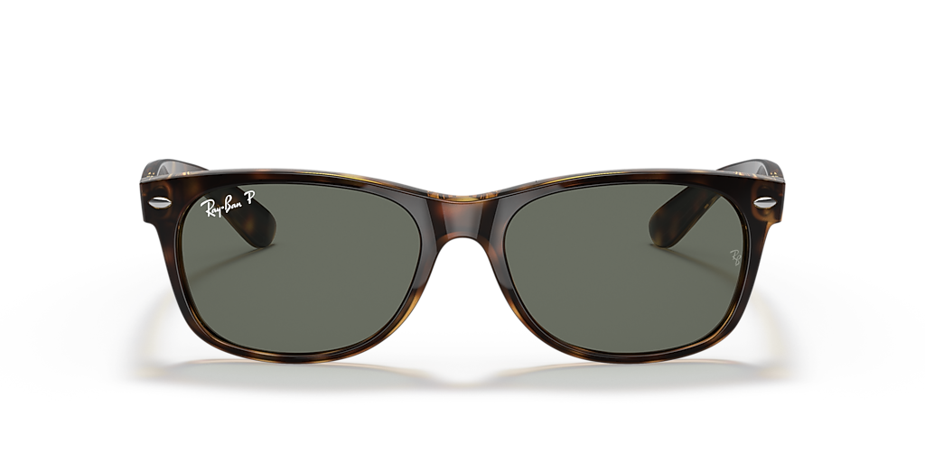 美品 Ray-Ban ORB2132F NEW WAYFARER 58口18 Ray-Ban New Wayfarer Classic XL (58 - 18) with Green lenses and