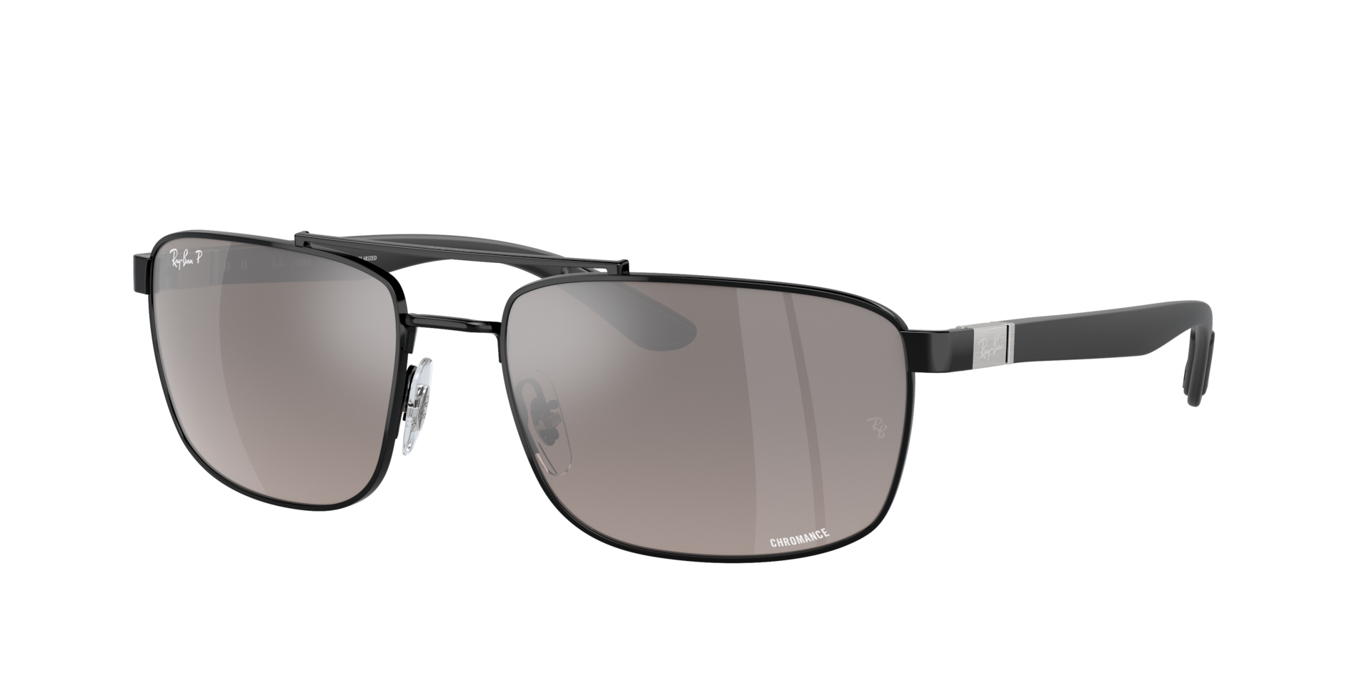Ray-Ban Unisex Sunglass RB3737 Polarized+ Lenses - Frame color: Black, Lens color: Grey Polarized+
