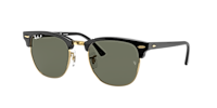 Ray-Ban Clubmaster Classic M (49 - 21) with Green lenses and Black
