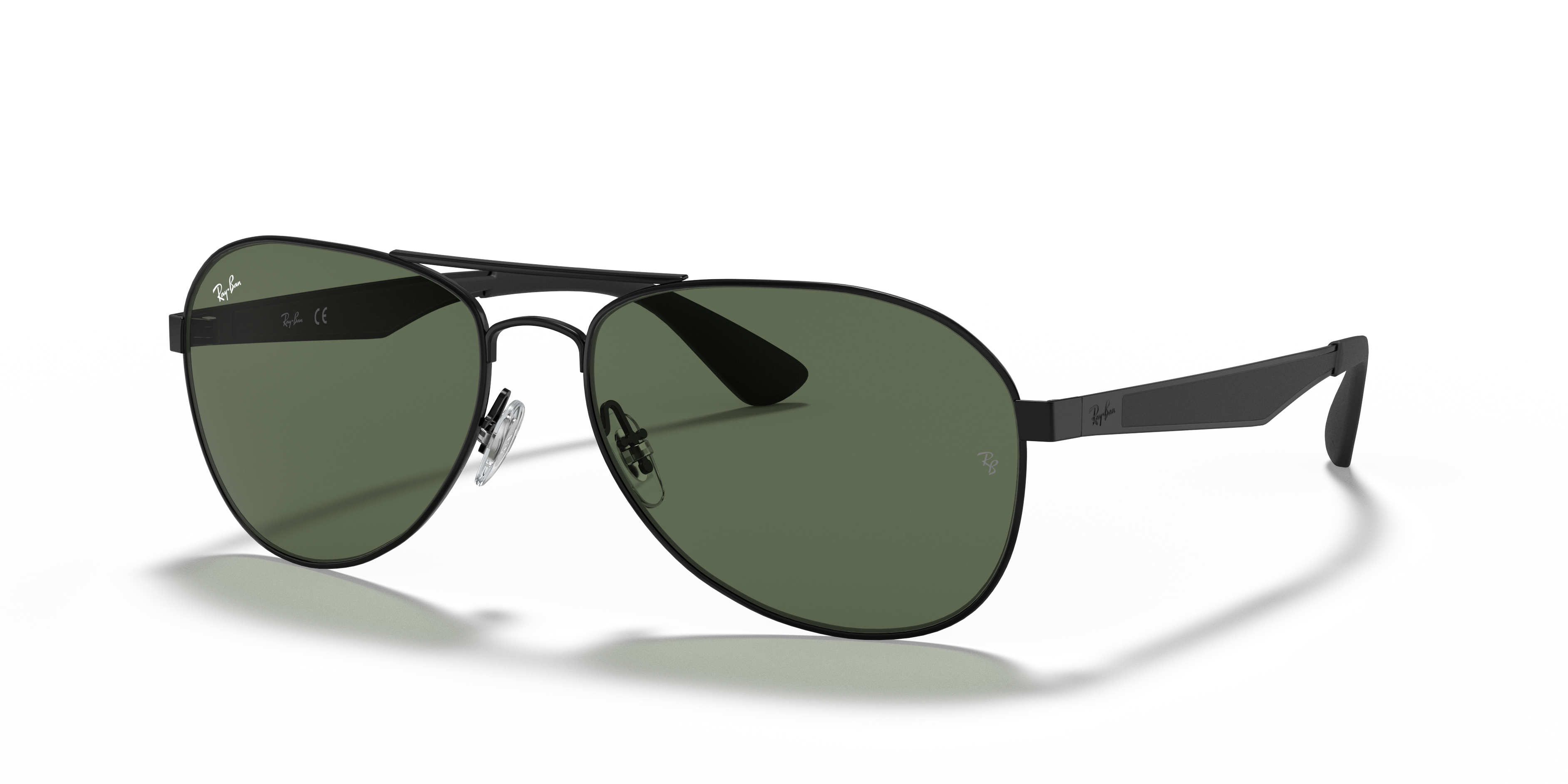 Ray-Ban RB3549 M (58 - 16) with Green lenses and Black frame