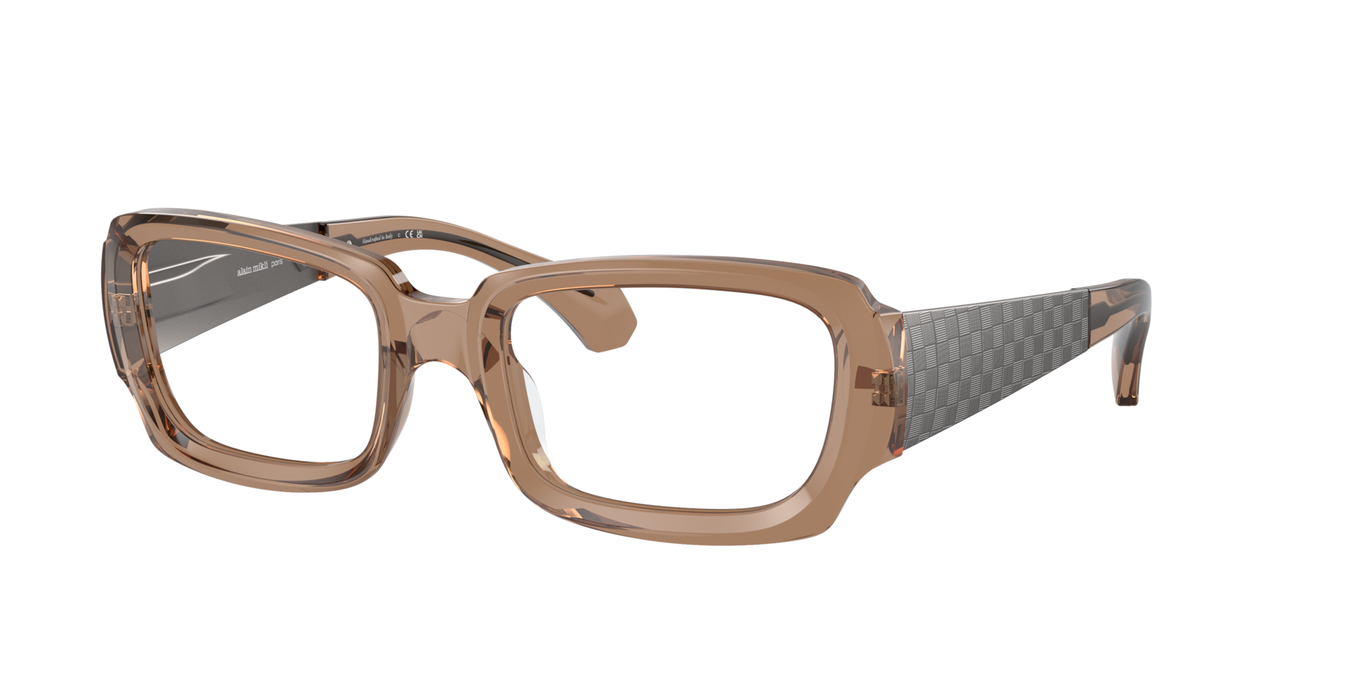 Alain Mikli Unisex Sunglass A05504 -  Frame color: Transparent Taupe, Lens color: Photo Clear to Amber Quarz