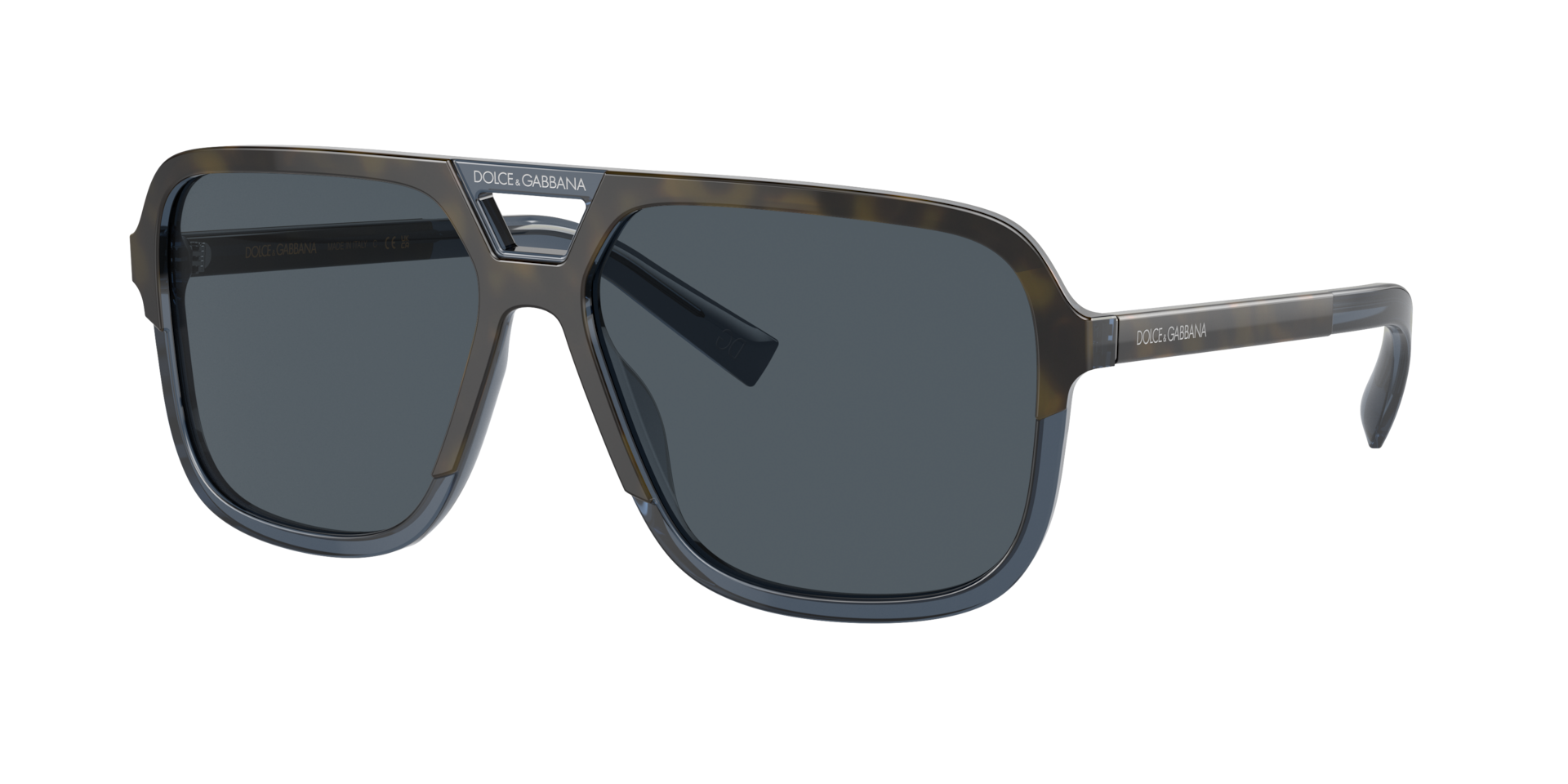 DolceGabbana Homme Sunglass DG4354 - Couleur du Monture Havana Bleu transparent Couleur de Lentille Marron fonc dgrad marron 169 €