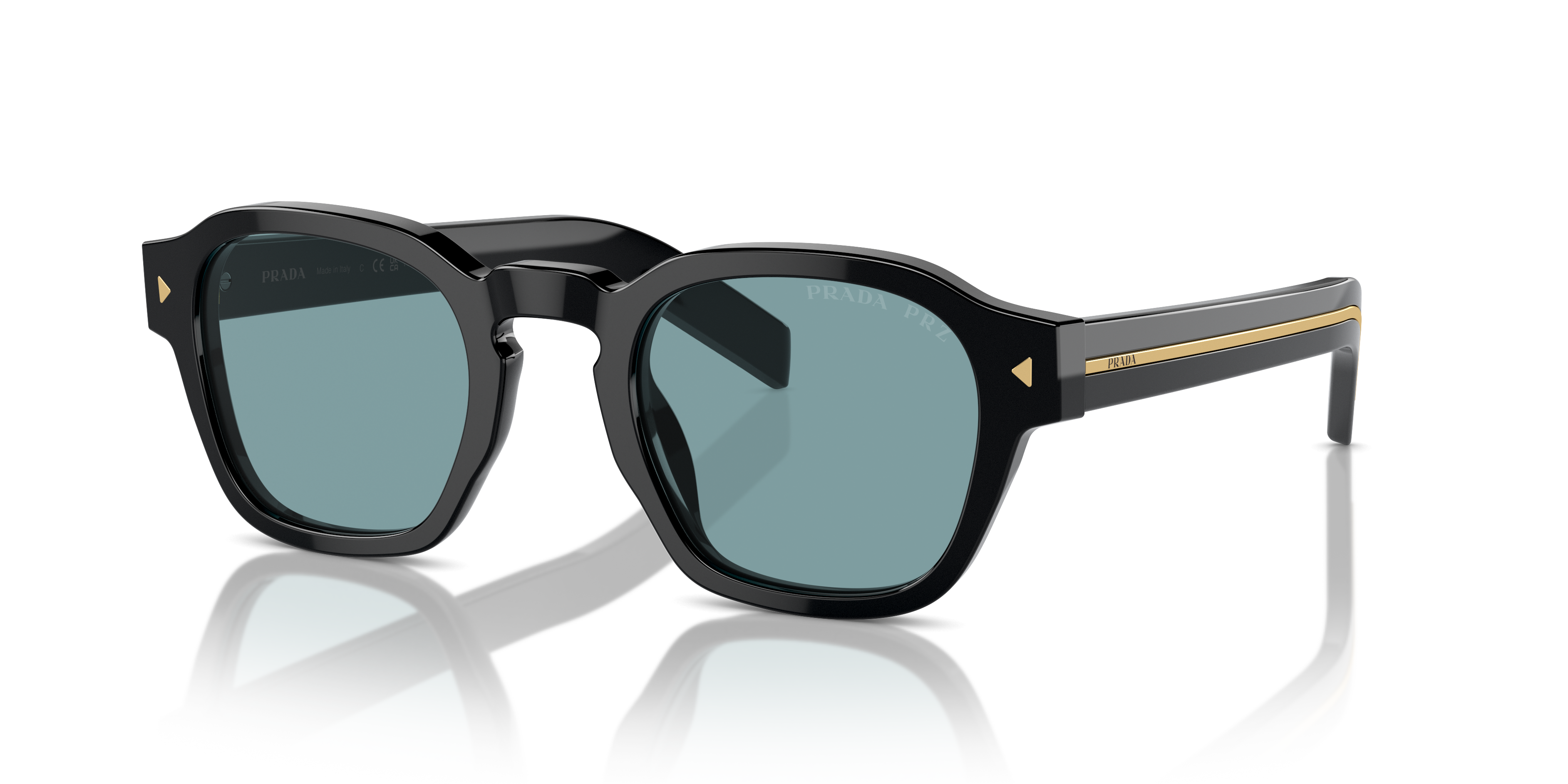 Prada PR A16S M (49 - 24) with Green lenses and Black frame