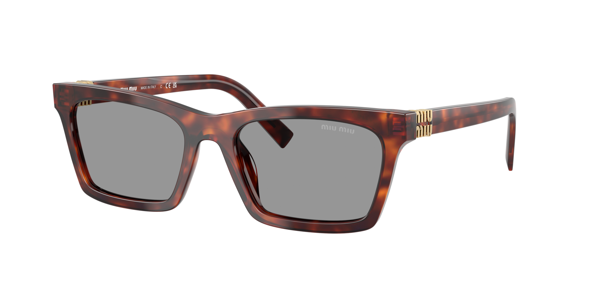 Miu Miu Femme Sunglass MU A05S - Couleur du Monture Havana Mahogany Couleur de Lentille Gris 245 €