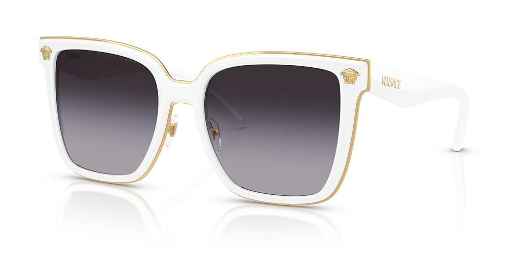 Versace VE2278D XXL (58 - 19) with Grey lenses and White frame