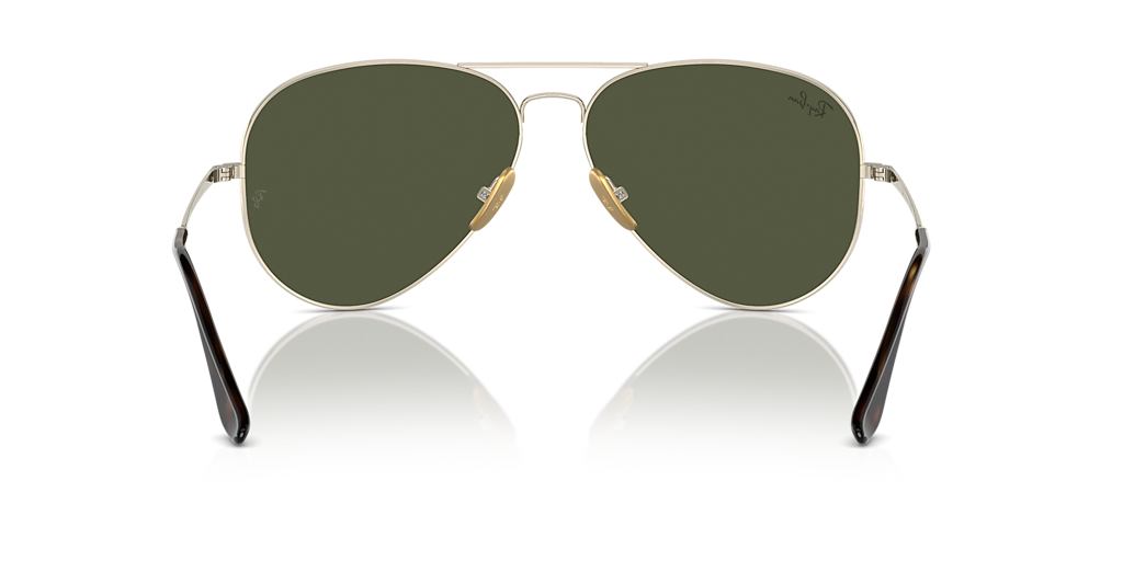 Ray-Ban Aviator Titanium L (58 - 14) with Green lenses and Gold
