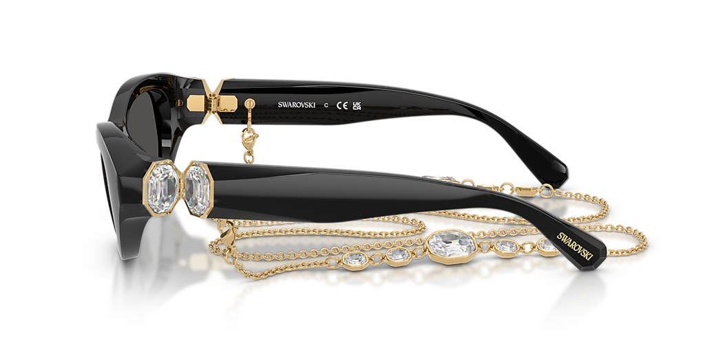 Swarovski SK6036U XS (50 - 20) with Grey lenses and Black frame