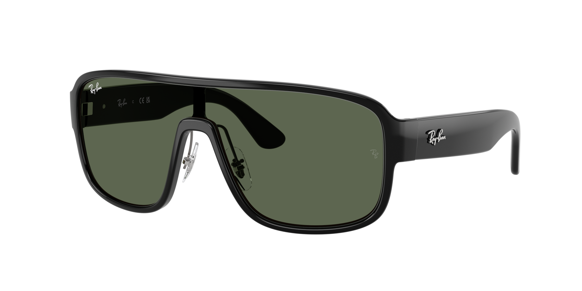 Ray-Ban Unisex Sunglass RB2229 - Couleur du Monture: Noir, Couleur de Lentille: Vert foncé