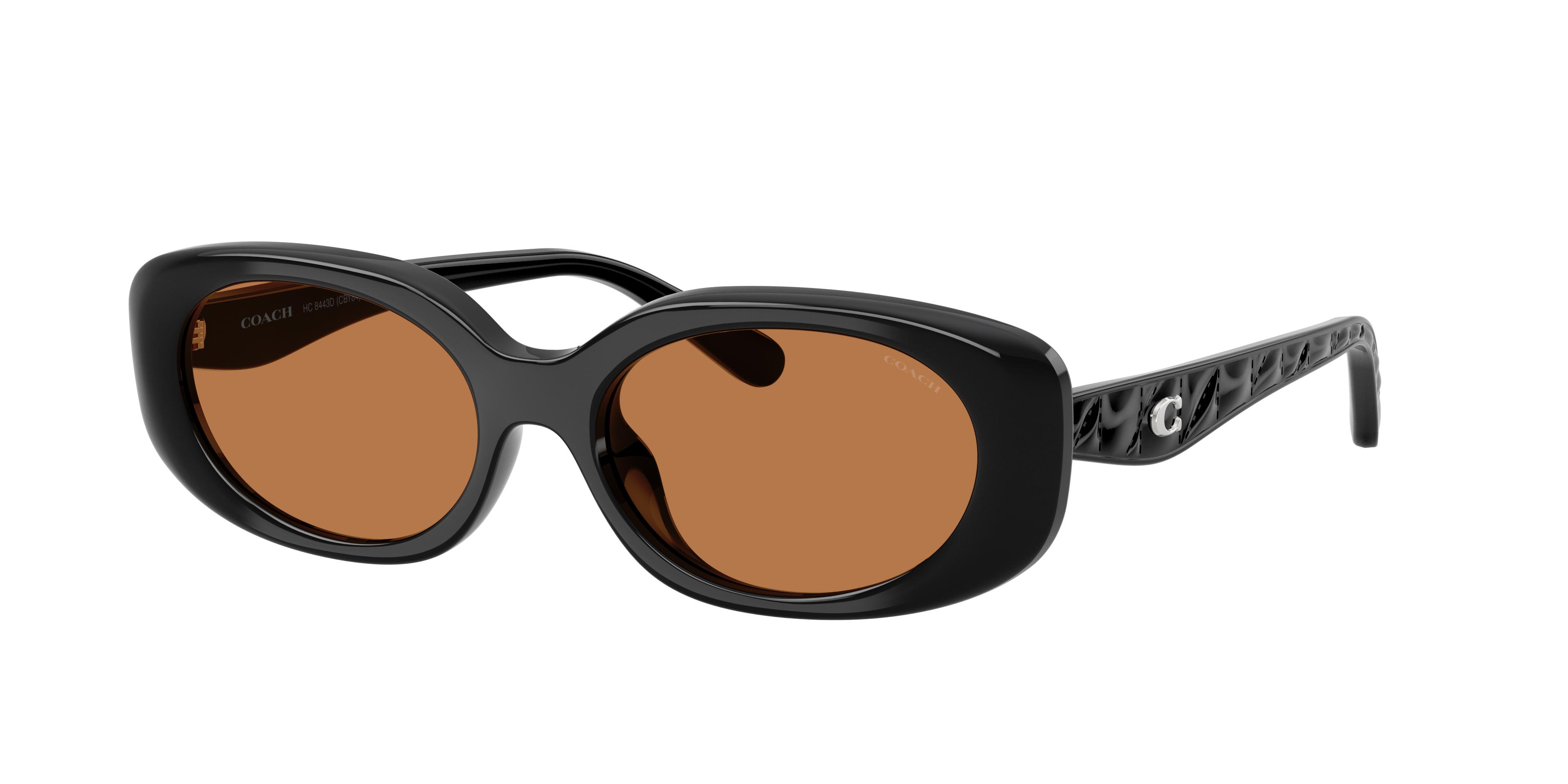 Coach Woman Sunglass CBY84 -  Frame color: Black, Lens color: Amber Solid