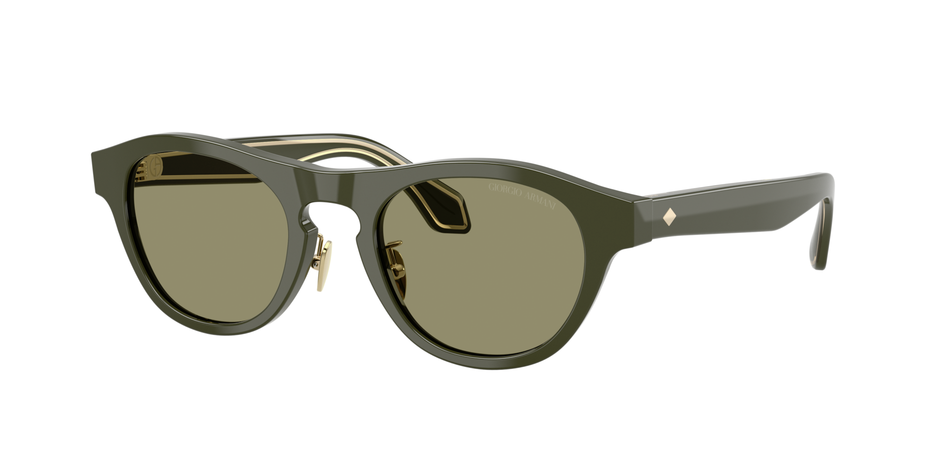 Giorgio Armani Man Sunglass AR8225 -  Frame color: Solid Dark Green, Lens color: Green