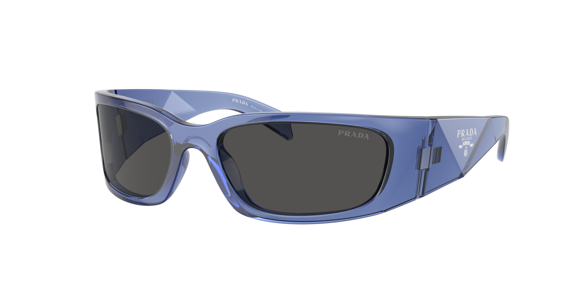 Prada Homme Sunglass PR A19S - Couleur du Monture Iris transparent Couleur de Lentille Gris fonc 287 €