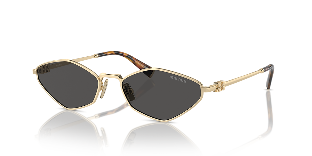 小物 miumiu sunglasses Miu Miu MU 56ZS L (56 - 17) with Grey lenses and Gold frame