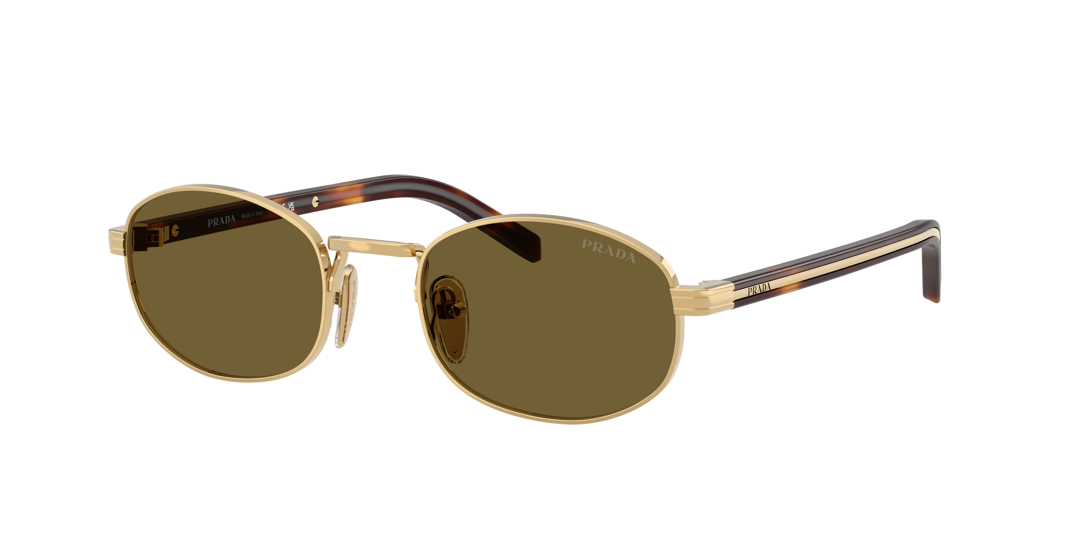 Prada PR B53S XXS (49 - 21) with Brown lenses and Gold frame