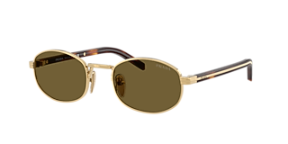 Prada PR A51S XL (58 - 17) with Brown lenses and Gold frame