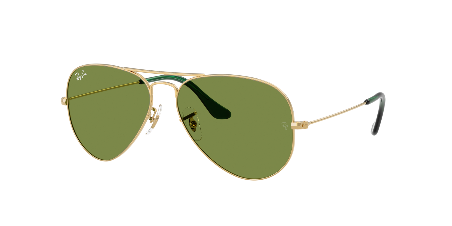 Ray-Ban Unisex Verde Sunglass Aviator Large Metal - Color Del Marco: Oro Arista, Color De La Lente: