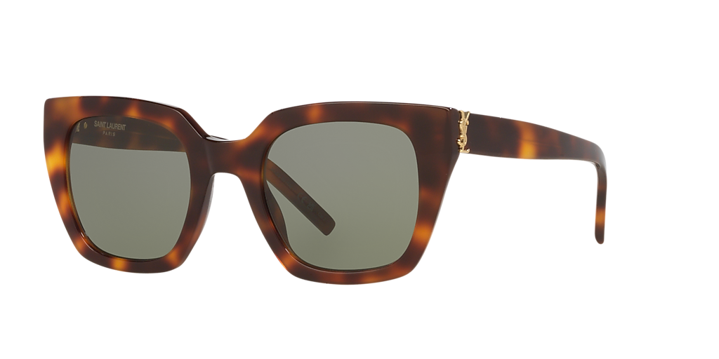 Saint Laurent SL M143 S (51 - 23) with Green lenses and Tortoise