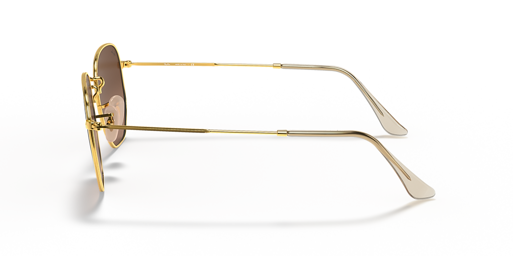 Ray-Ban Hexagonal Flat Lenses M (51 - 21) with Brown lenses 