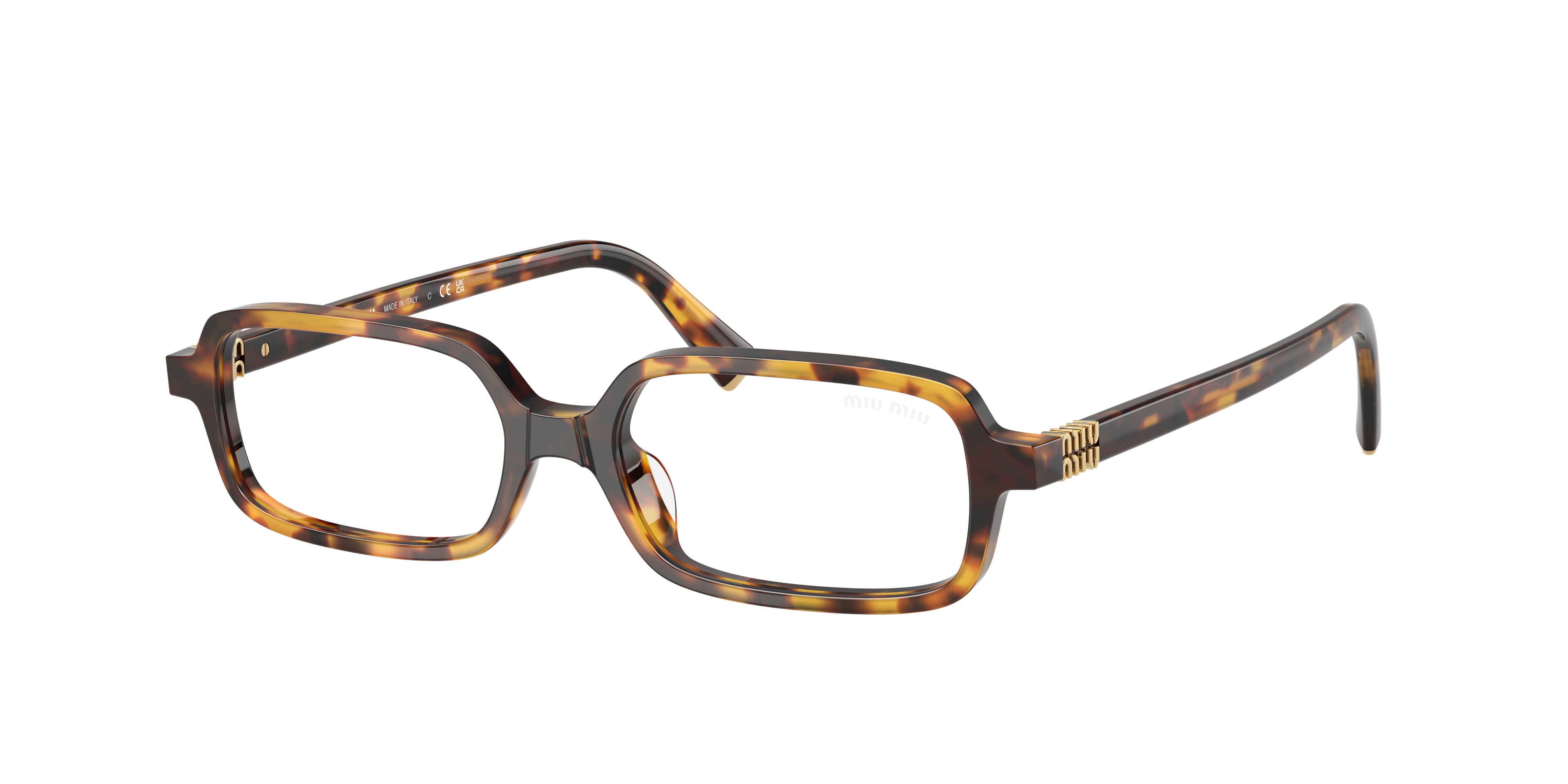 Miu Miu MU 11ZS S (51 - 16) with Transparent lenses and Tortoise