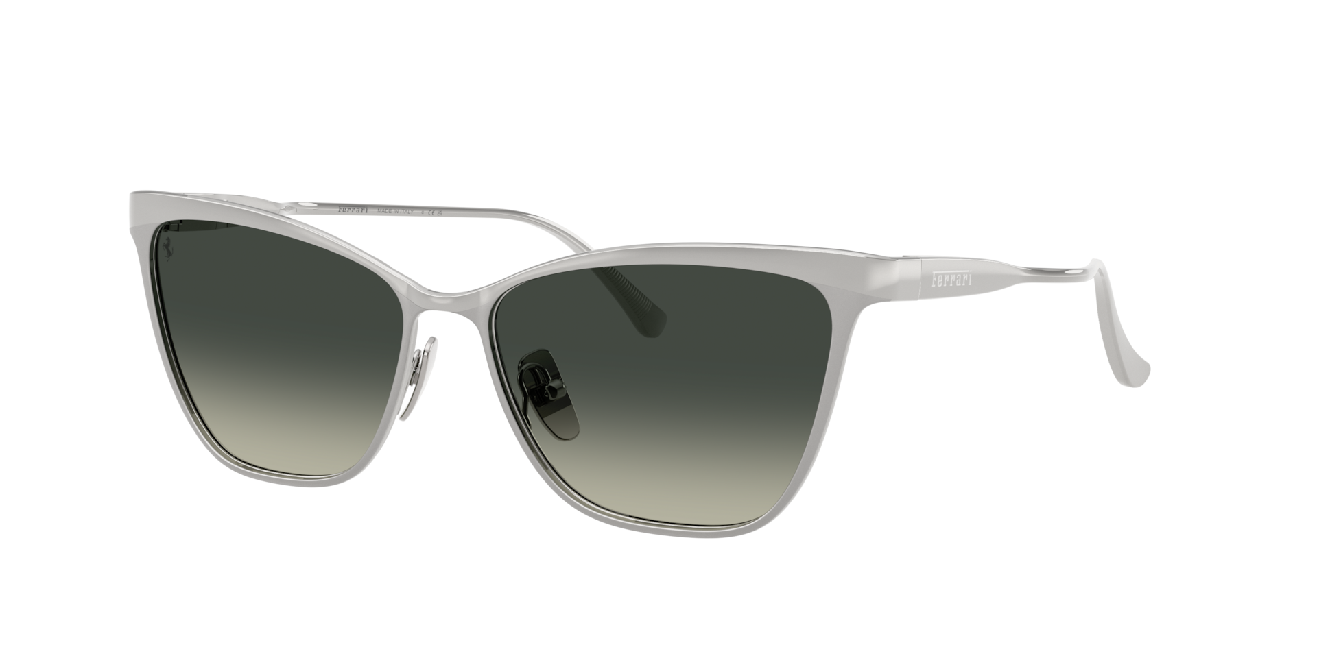 Ferrari Femme Sunglass FH1031 - Couleur du Monture: Argent mat, Couleur de Lentille: Gris