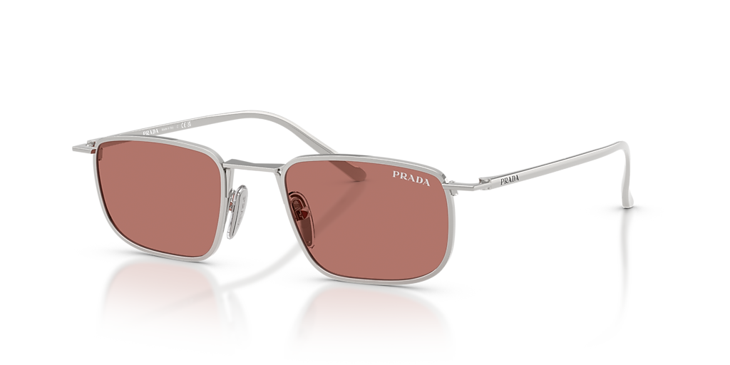 Prada PR D52S M (49 - 20) with Red lenses and Silver frame