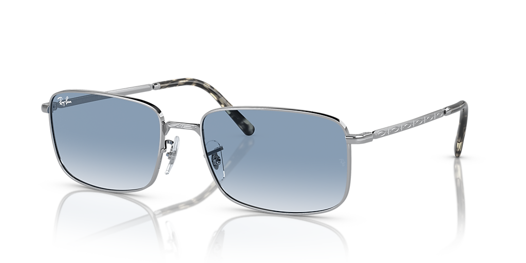 Ray-Ban RB3717 XL (57 - 18) with Blue lenses and Silver frame