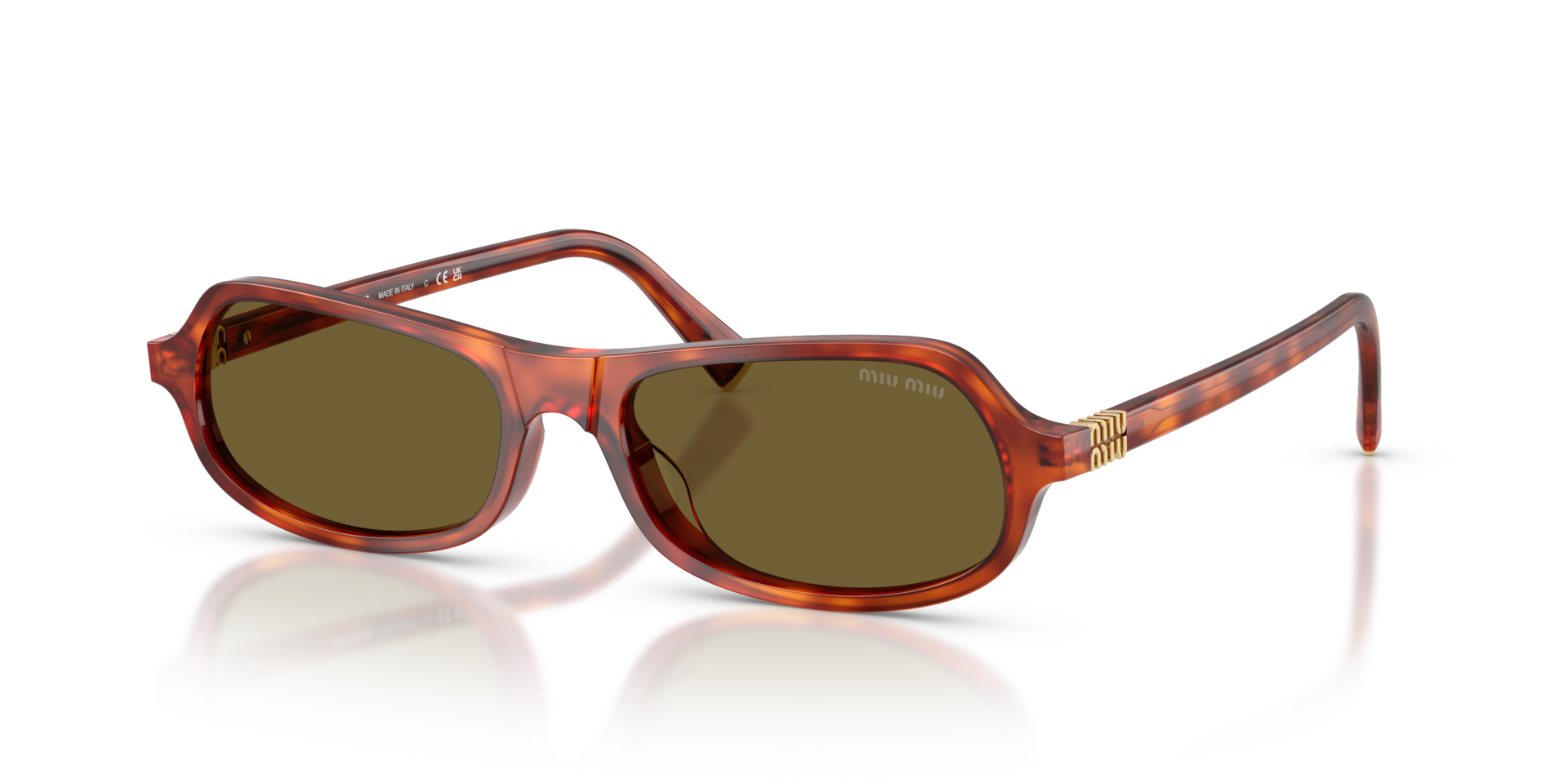 MIU MIU ミュウミュウ USED加工 ビスチェ M トップス 38 セット Miu Miu MU B10SU M (55 - 17) with Brown lenses and Brown frame