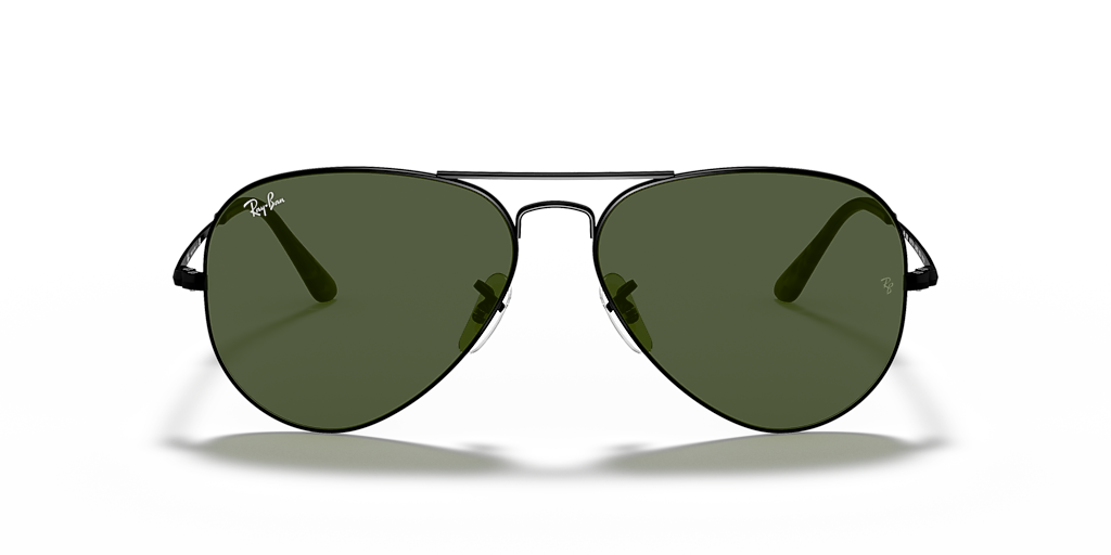 Ray-Ban Aviator Metal II L (58 - 14) with Green lenses and Black