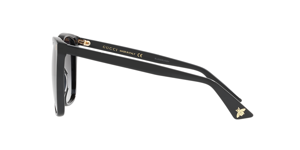 Gucci GG0022S L (57 - 18) with Grey lenses and Black frame