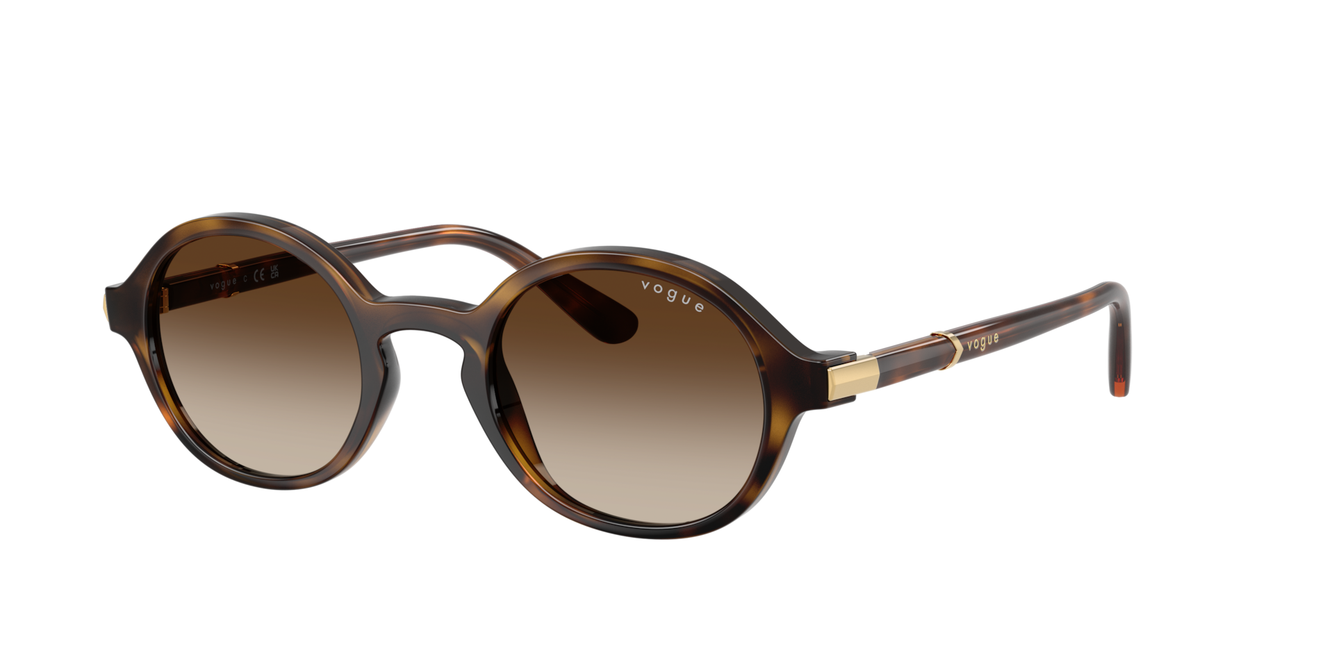 Vogue Eyewear Brown Vo5692s W65613 Woman Sunglasses Nylon Round Normal Nuanced - Image 3