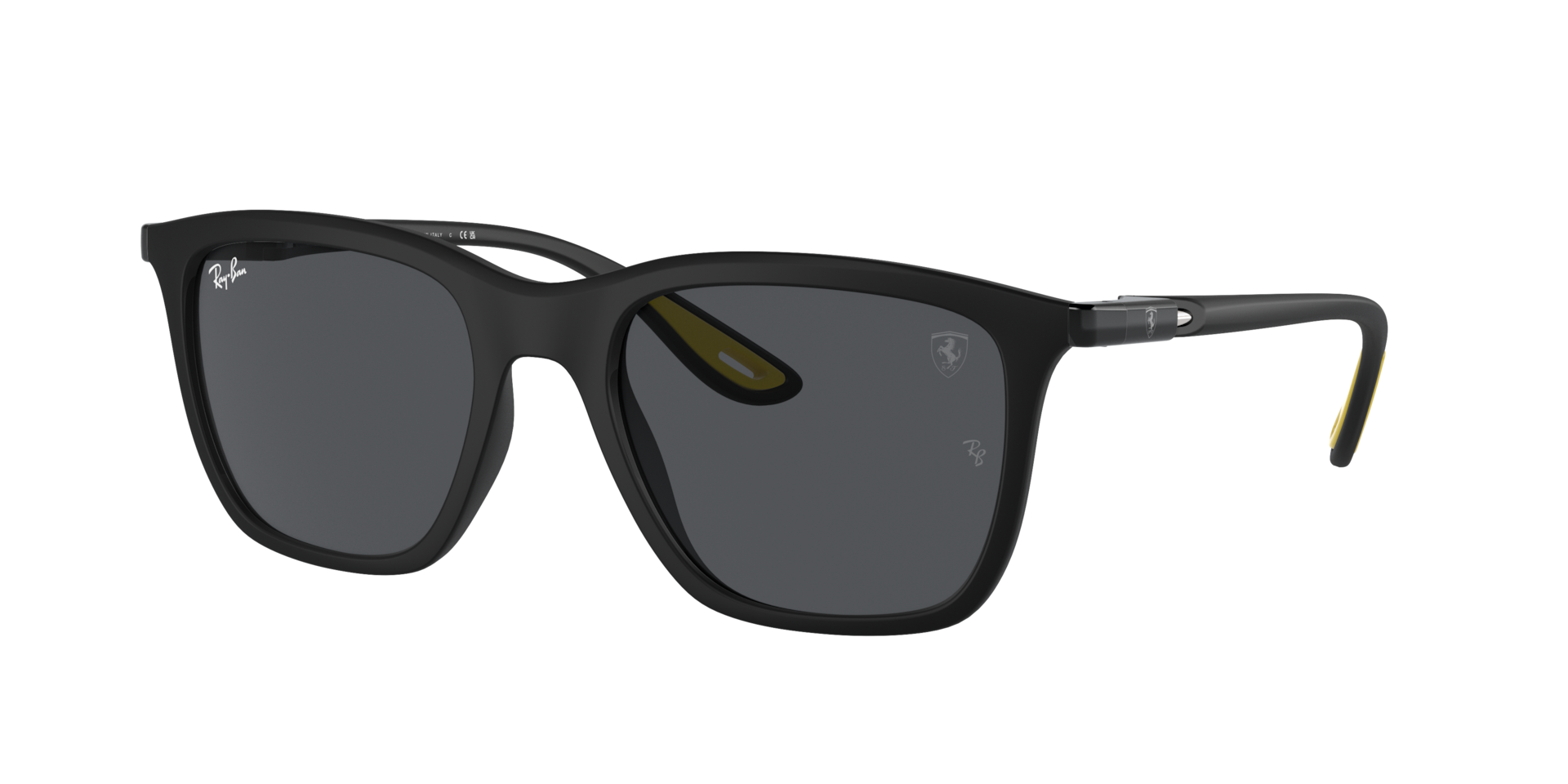 Ray-Ban Unisex Sunglass RB4433M Scuderia Ferrari Collection -  Frame color: Black, Lens color: Dark Grey
