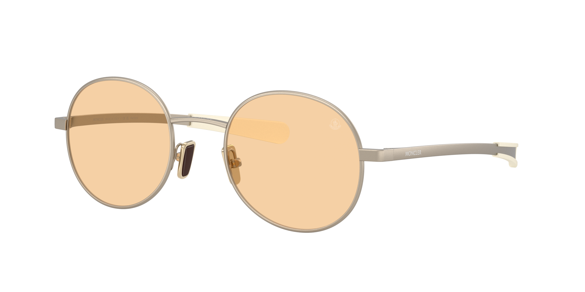 Moncler Unisex Sunglass Centro - Frame color: Matte Bronze, Lens color: Orange