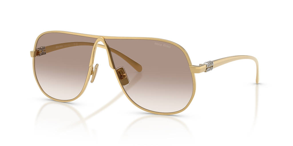 Miu Miu MU A56S L (66 - 02) with Brown lenses and Gold frame