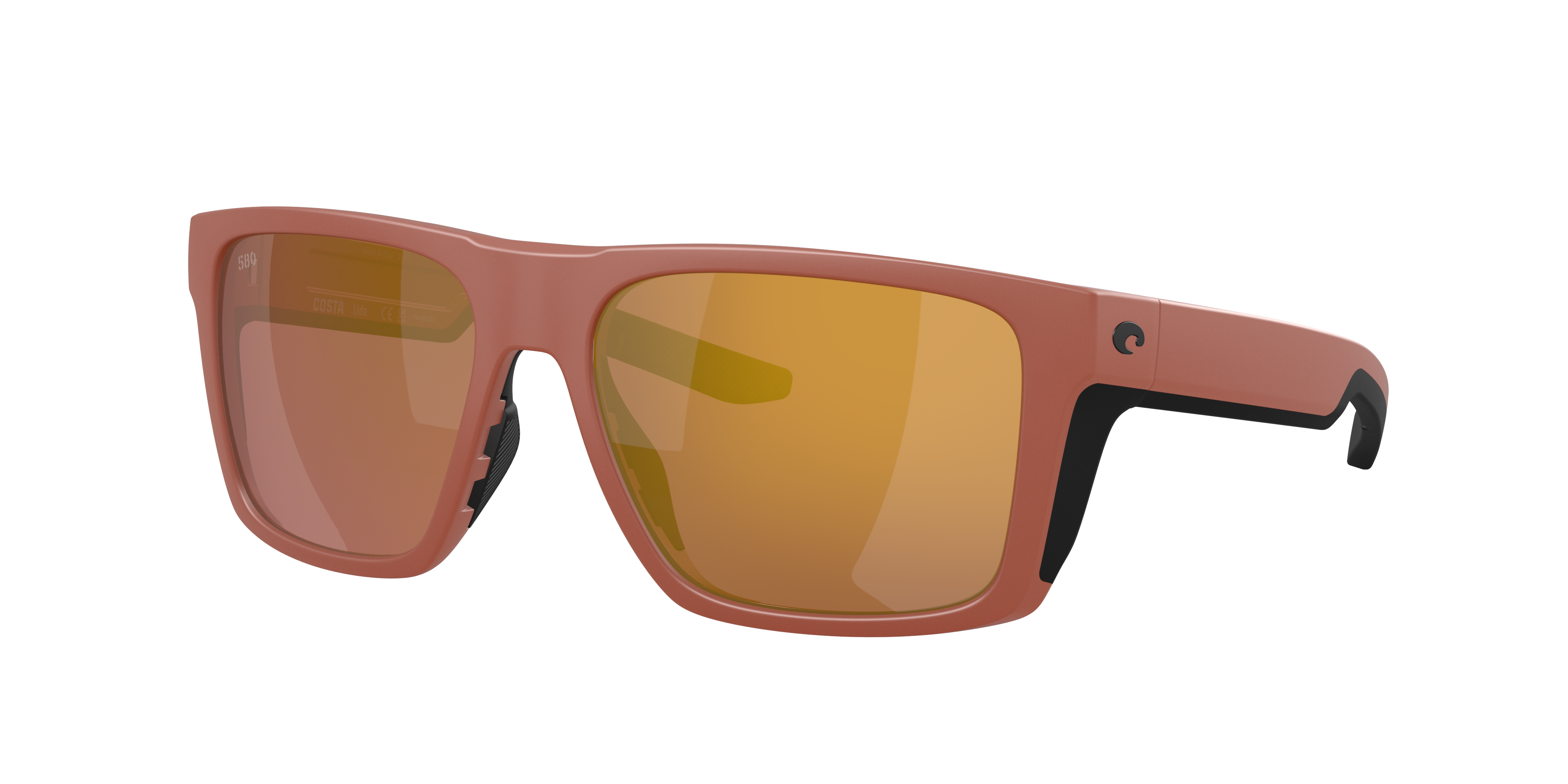 Costa Man Sunglass Lido -  Frame color: Matte Terra Cotta, Lens color: Gold Mirror