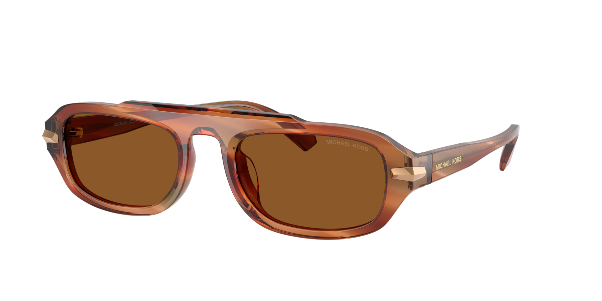 Michael Kors Homme Sunglass Watch Hill - Couleur du Monture: Corne Marron, Couleur de Lentille: Ambre