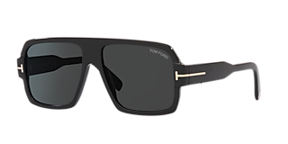 Tom Ford FT0907 XXL (55 - 19) with Blue lenses and Black frame