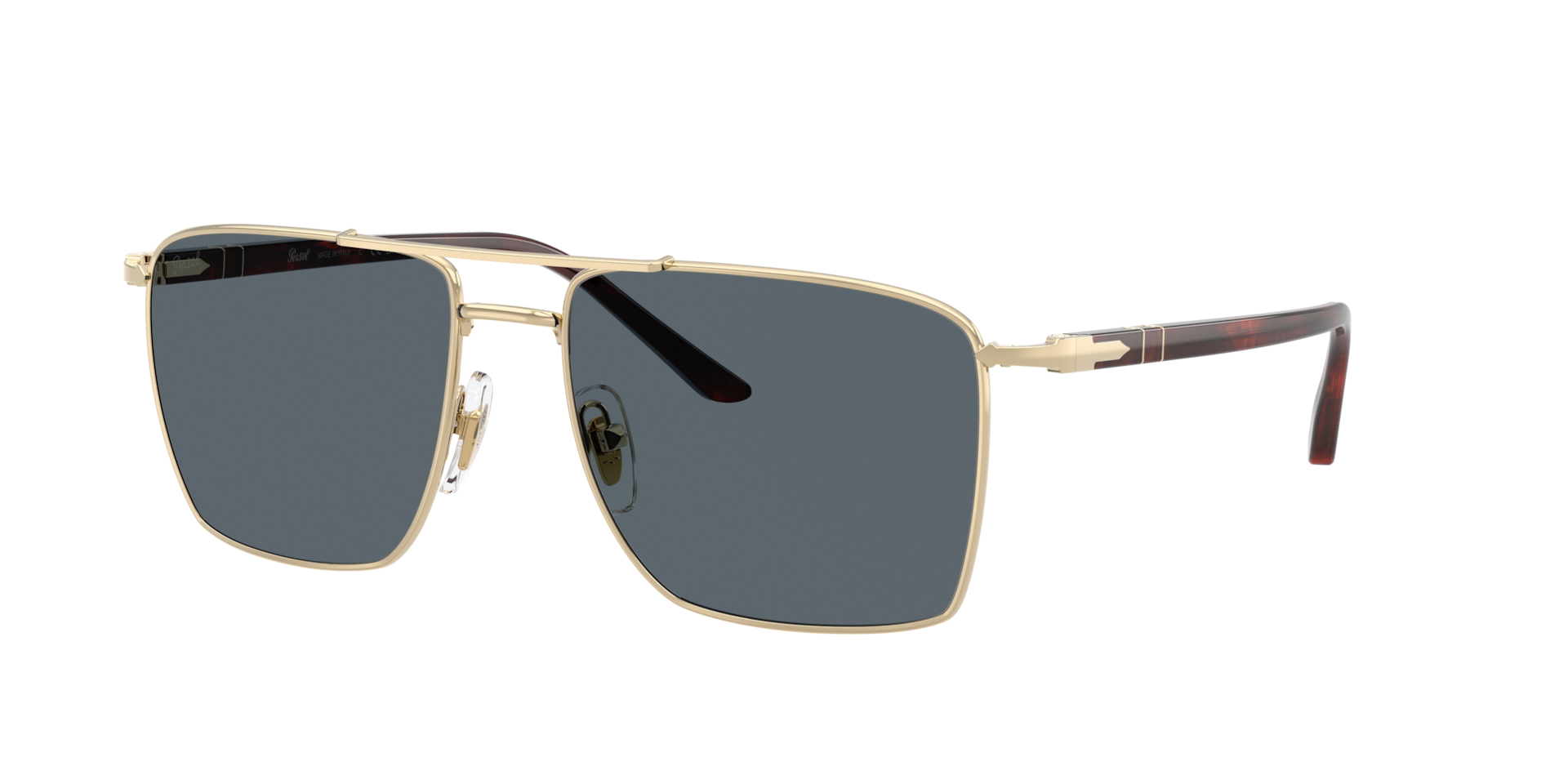 Persol Unisex Blue Po1031s 1076R5 Sunglasses Steel Gold Squared Normal - Image 2