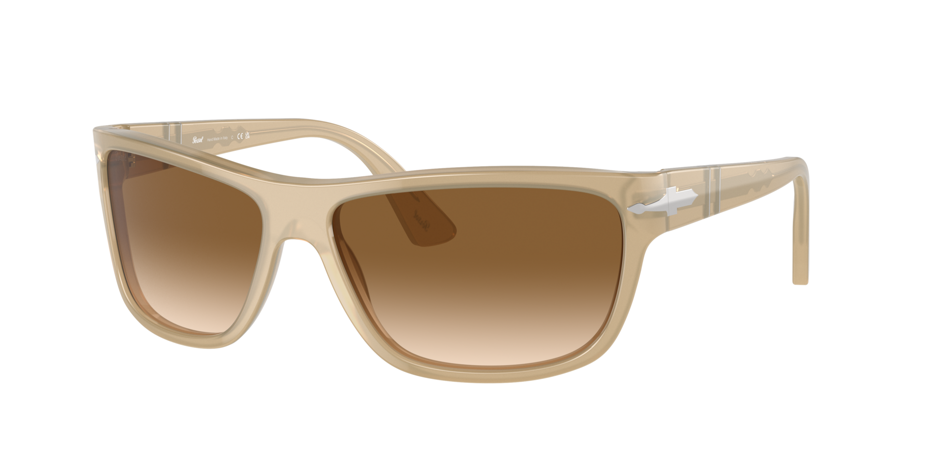 Persol Unisex Sunglass PO3342S -  Frame color: Opal Beige, Lens color: Clear Gradient Brown