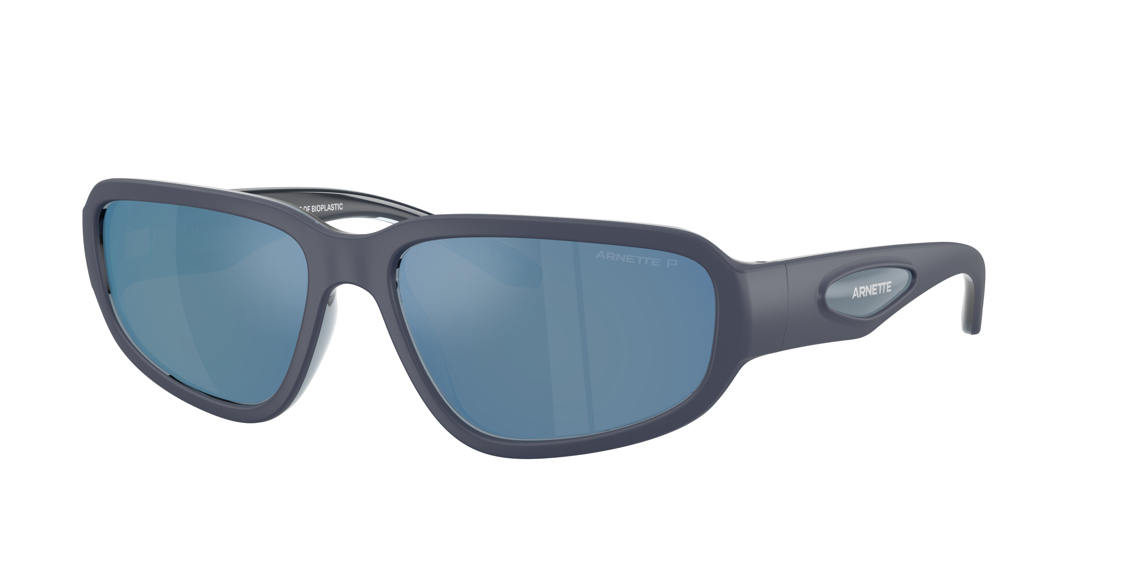 Arnette Man Sunglass Goodle -  Frame color: Navy/Transparent Blue, Lens color: Dark Grey Mirror Water Polarized