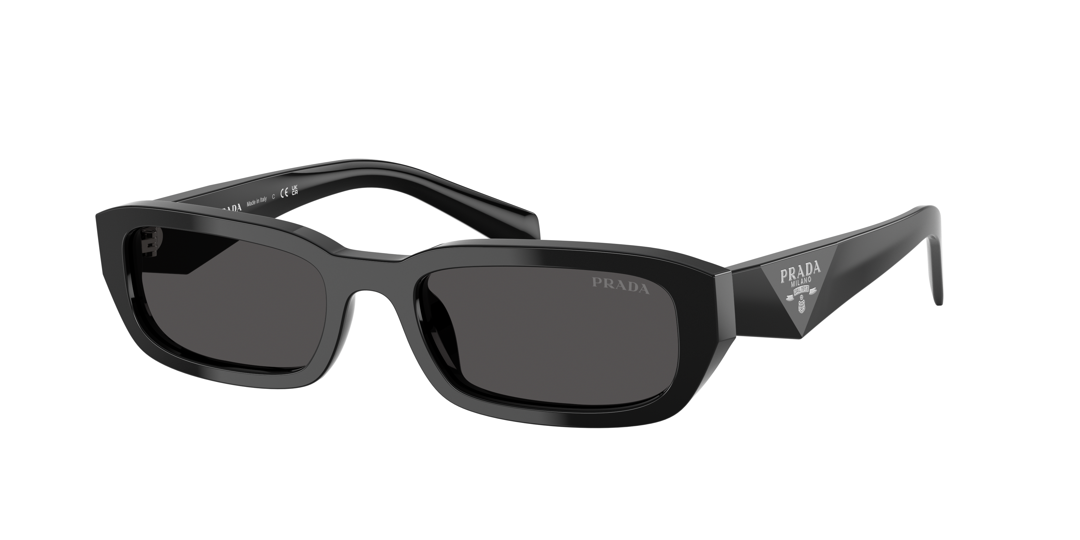 Prada PR B06S S (53 - 19) with Grey lenses and Black frame